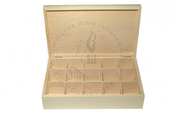 Шкатулка деревянная 210х335х80 (1яч 60х60х55) для чая 15 ячеек